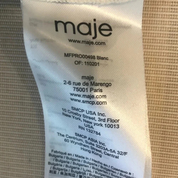 Maje Rosana wrap dress black white leopard print long sleeve excellent Size S - Picture 9 of 12